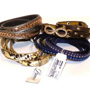 Lot 4 Urban Wrap Bracelets Bundle.  $60 Kohl's, $39 Premier Shelby, Studded